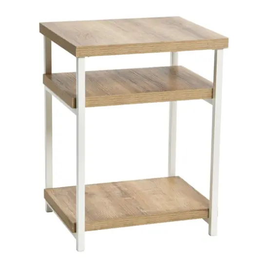 Household Essentials Jamestown 2-Shelf End Table Coastal Oak {1}
