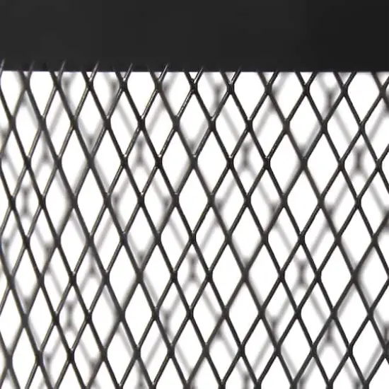 Simple Designs 13" Mesh Cylindrical Steel Table Lamp Black {8}