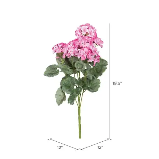 Artificial Light Pink Geranium Bush {7}