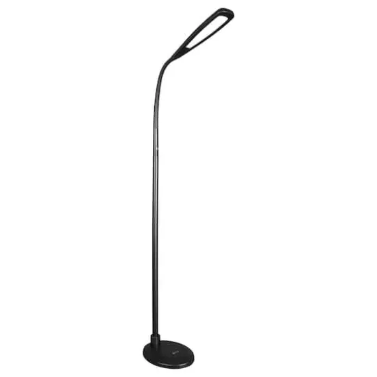 OttLite Natural Daylight LED Flex Floor Lamp Black {1}