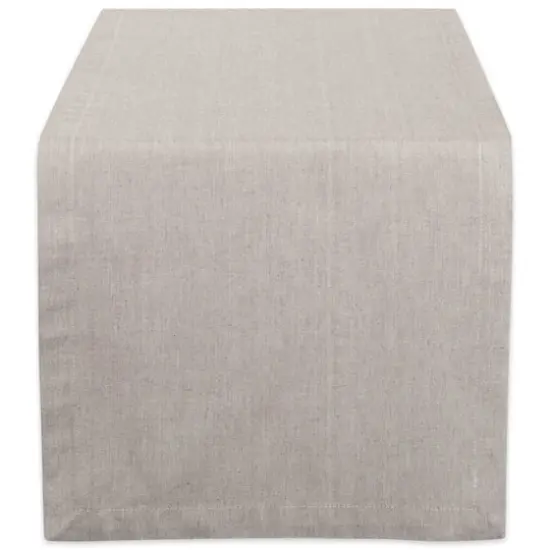 DII&reg; 72" Stone Brown Solid Chambray Table Runner {1}