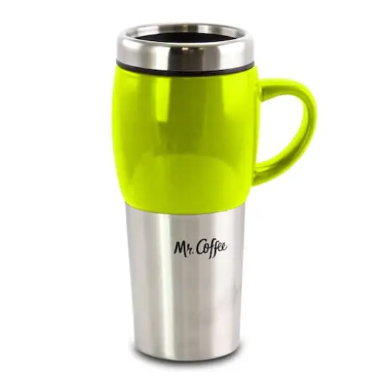 Mr. Coffee Traverse 16oz. Stainless Steel & Ceramic Travel Mug Set {3}