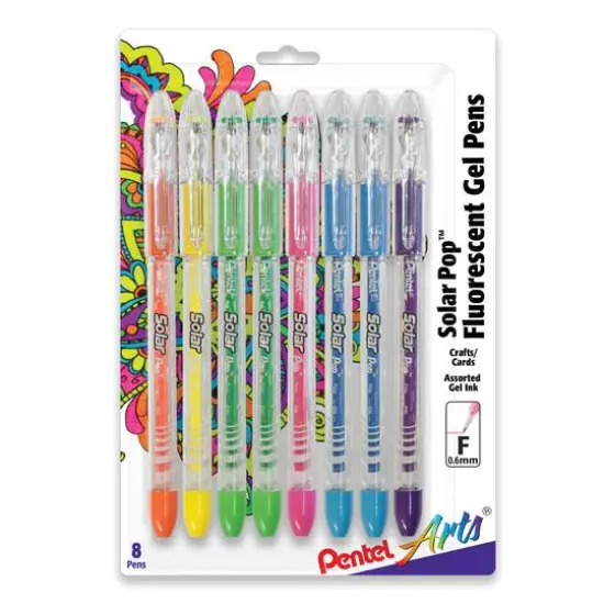Pentel&reg; Solar Pop&trade; 0.6mm Neon Gel Pen 8 Set  {1}