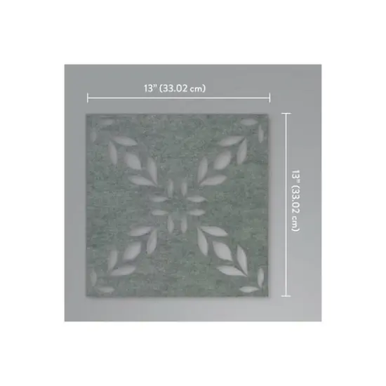 Rommates Gray Botanical Trellis Acoustical Peel & Stick Tiles {5}