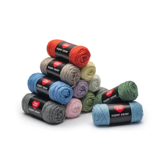 Red Heart&reg; Super Saver&reg; 12 Skein Super Craft Yarn Kit Pastels {11}