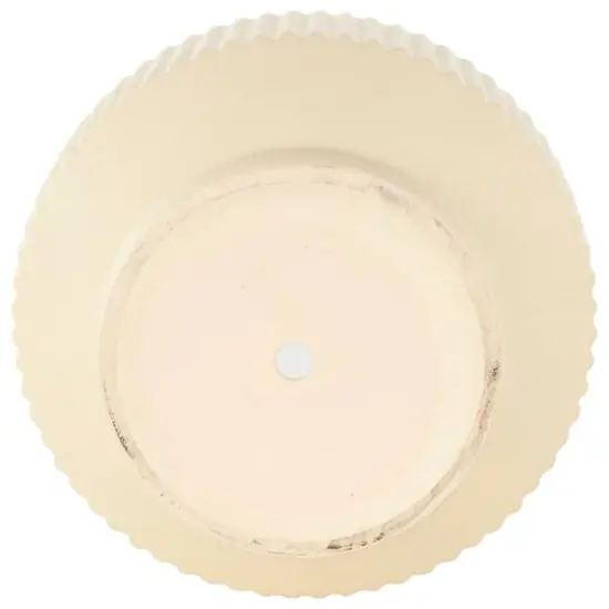 Linear Grooves Wide Ceramic Planter Set Cream {7}