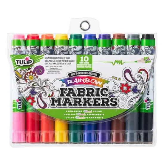 Tulip&reg; Fabric Markers&reg;, Brush Tip Rainbow {1}