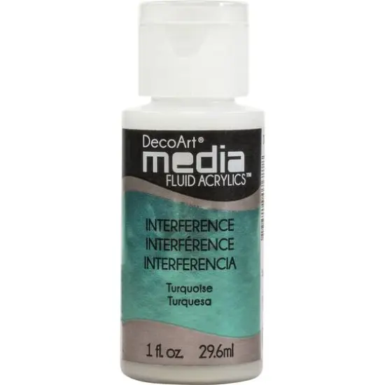 DecoArt Media&reg; Interference Fluid Acrylic Paint, 1oz. Turquoise {1}