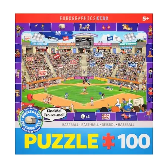 Spot & Find Puzzle Game - Baseball: 100 Pcs {3}
