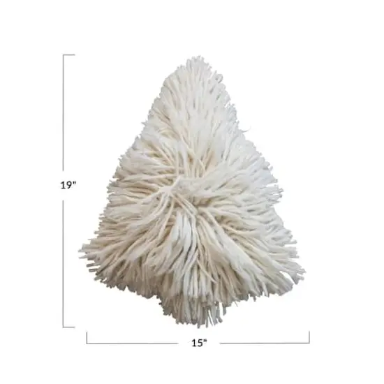 Hello Honey&reg; 19" Cream Shag Tree-Shaped Throw Pillow {5}