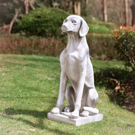 Glitzhome&reg; 28" Sitting Labrador Retriever Dog Statue {3}