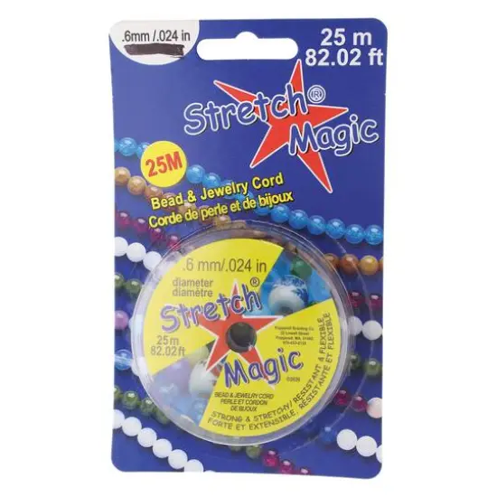 Stretch Magic&reg; 0.6mm Black Bead & Jewelry Cord, 25m {3}
