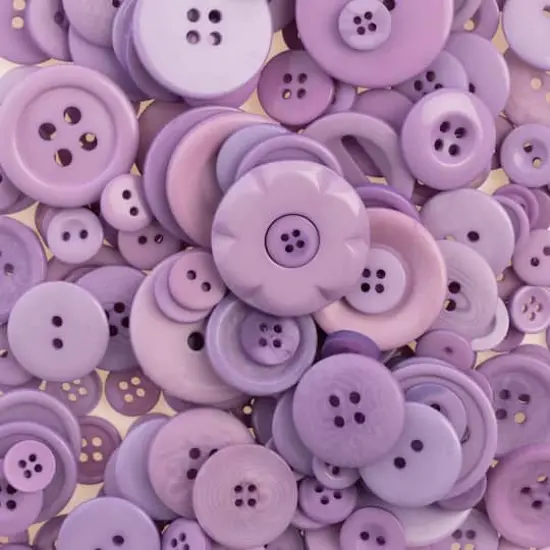John Bead Nutton but Buttons Mixed Collection Light Purple {3}