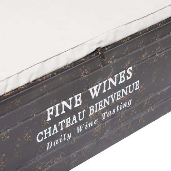 Brown Industrial Metal Storage Bench, 17" x 48" {7}