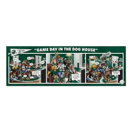 NFL Game Day in the Dog House 1,000 Piece Puzzle New York Jets {4}