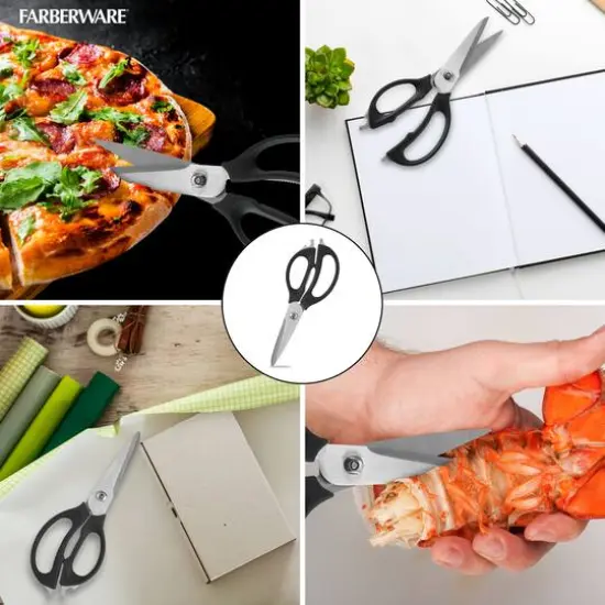 Farberware 4-in-1 Kitchen Shears Black {7}