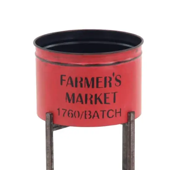 Multicolored Metal Farmhouse Planter Set {3}