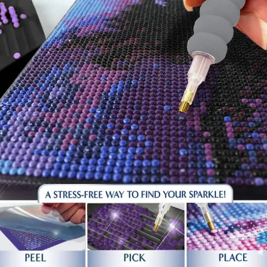 ArtSkills&reg; Brilliant Art Beach Sunset Stretched Canvas Diamond Painting Kit {7}