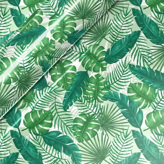 Siser&reg; EasyPatterns&reg; Plus Tropical Leaves Heat Transfer Vinyl Green/White {1}