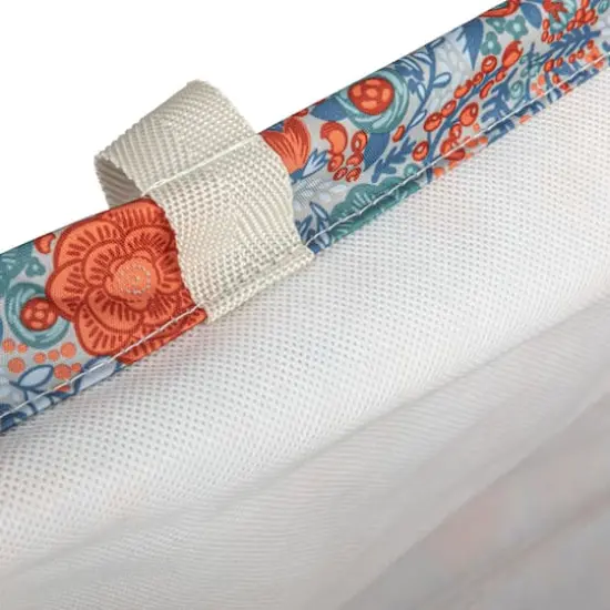 Household Essentials Large-Capacity Krush Utility Tote Blue/Pink Flower {7}