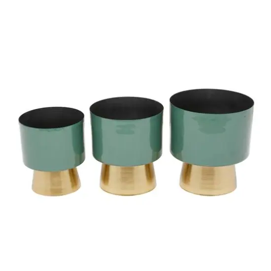 Green Modern Planter, Set of 3" 11", 10", 9" {4}