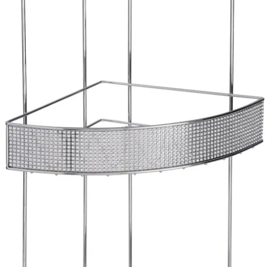 Bath Bliss Pave Diamond Design 3-Tier Corner Bath Shelf {6}