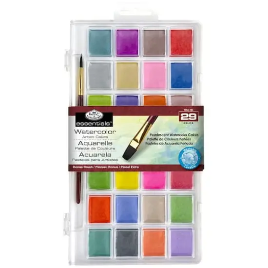 Royal & Langnickel® Essentials™ Pearlescent Watercolor Cakes Set {1}