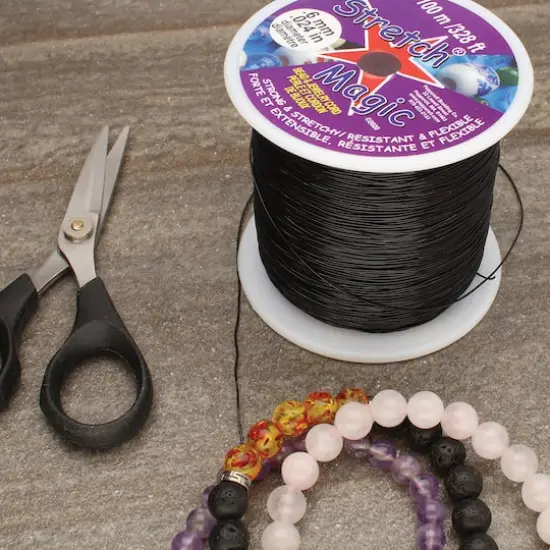 Stretch Magic&reg; 0.6mm Black Bead & Jewelry Cord, 100m {5}