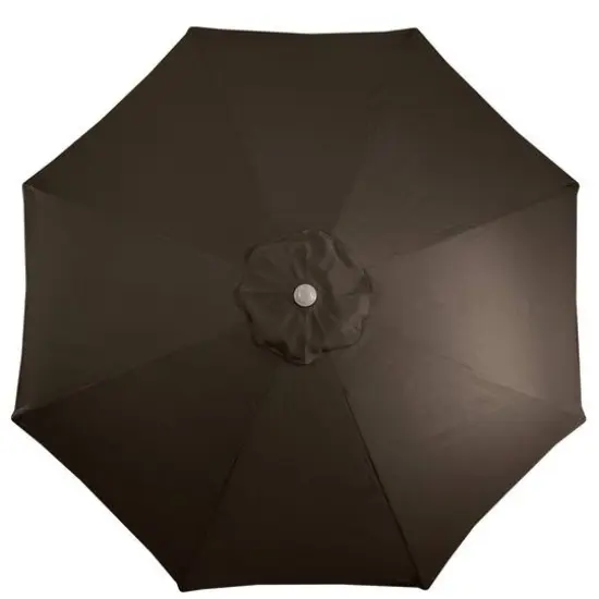 9ft. Outdoor Patio Market Umbrella with Hand Crank & Tilt Brown/Brown {5}