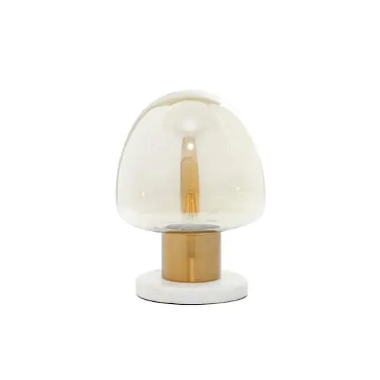 14" Gold Metal Modern Table Lamp {1}