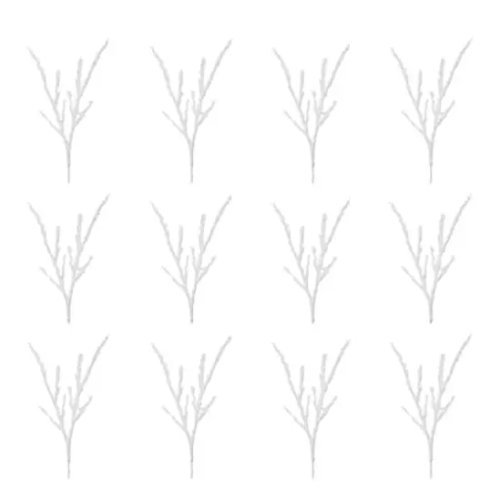 White Frosted Snow Branch, 12ct. {1}