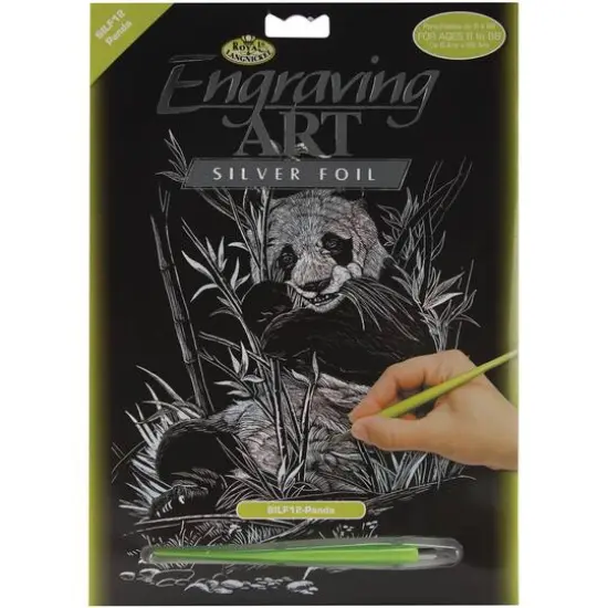 Royal & Langnickel&reg; Engraving Art&trade; Panda Silver Foil Kit {1}