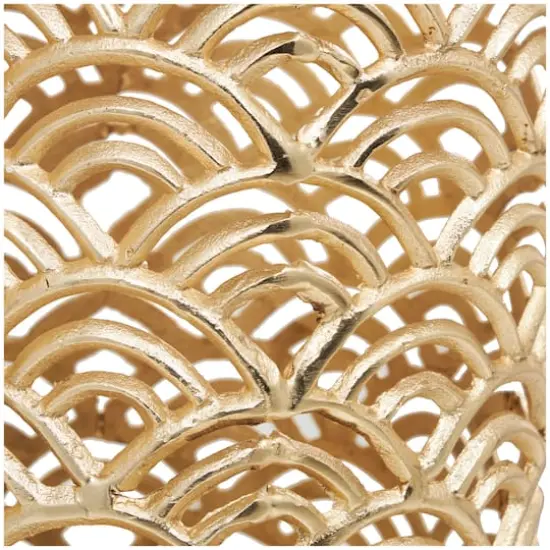 Gold Aluminum Art Deco Arch Vase Set {4}