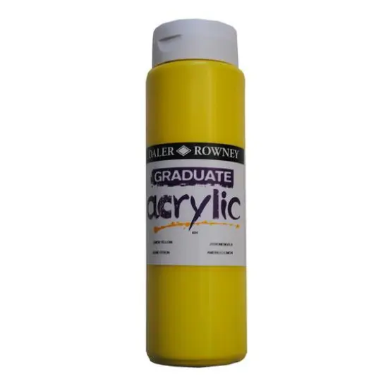 Daler-Rowney&reg; Graduate Acrylic, 500mL Lemon Yellow {1}