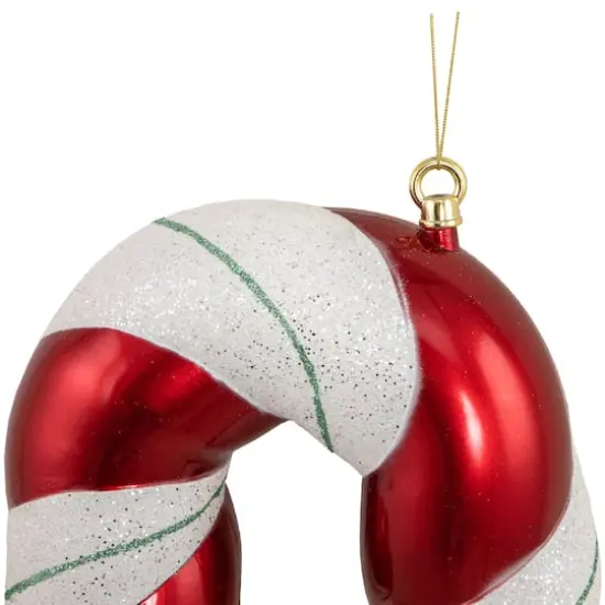 22" Shatterproof Candy Cane with Green Glitter Commercial Ornament {4}