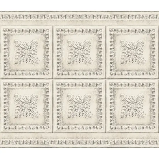 Brewster Cream Vintage Tin Peel & Stick Backsplash {1}