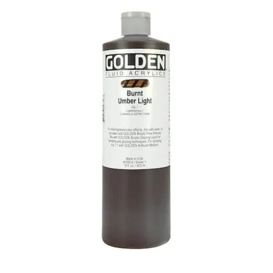 Golden&reg; Fluid Acrylics, 16oz. Burnt Umber Light {1}