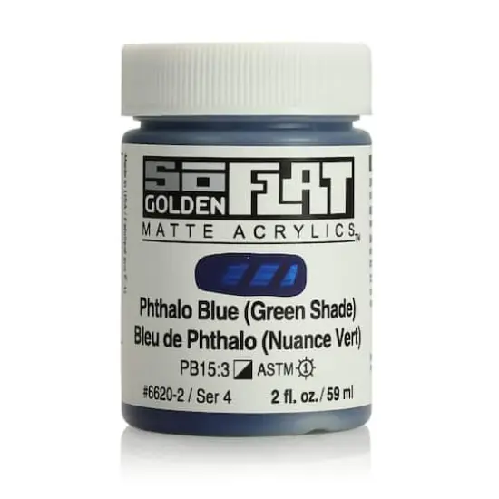 Golden&reg; 2oz. SoFlat Matte Acrylic Paint Phthalo Blue (Green Shade) {1}
