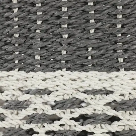 Gray Plastic Eclectic Storage Basket Set {6}