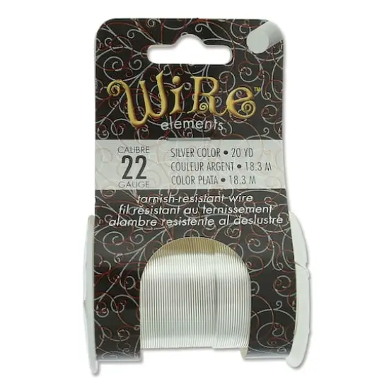 The Beadsmith&reg; Wire&trade; Elements 22 Gauge Tarnish-Resistant Wire Silver {1}