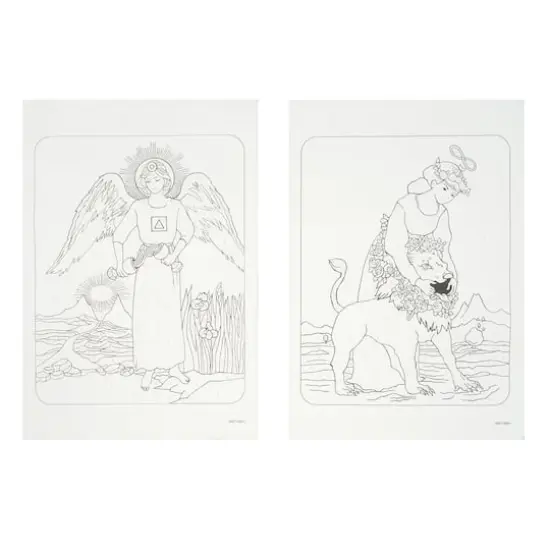 8" x 10" Strength & Temperance Tarot Paint-by-Number Kit by Artist's Loft&reg; {4}