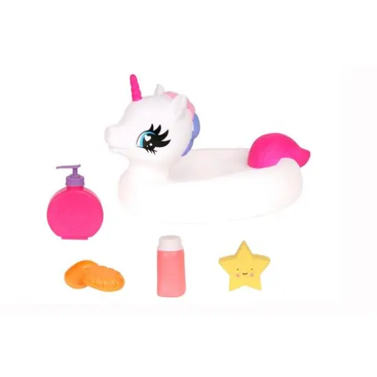 Dream Collection Bath Time 12" African American Baby Doll With Unicorn Floatie {7}