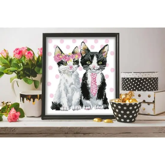 Diamond Dotz&reg; Intermediate Mr. & Mrs. Pink Diamond Painting Kit {5}