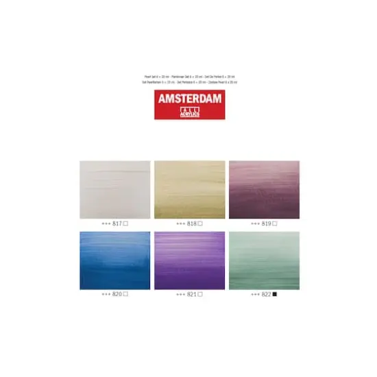 Amsterdam Standard Series 6 Color Pearl Acrylic Paint Set {4}
