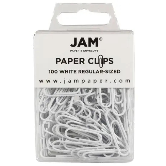 JAM Paper Desk Essentials Paper Clips & Binder Clips Kit White {4}