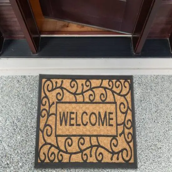 DII&reg; Tuffridge Light Swirls Welcome Coir & Rubber Doormat {6}