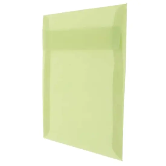 JAM Paper 6.5" x 6.5" Translucent Vellum Envelopes, 50ct. Leaf Green {4}