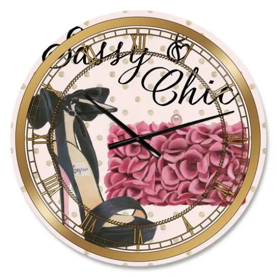 Designart Fashion High Heels II Glam Wall Clock {1}