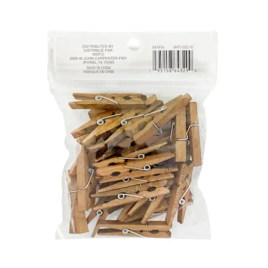 Medium Walnut Clothespins by Recollections&trade; {5}