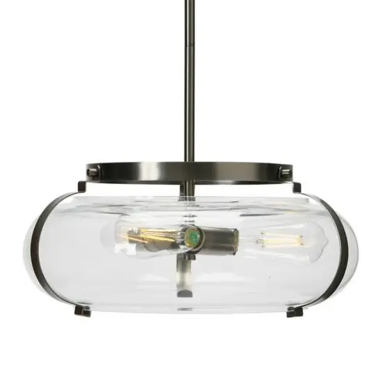 Hello Honey® Robert Stevenson Lighting Alston 16" Antique Nickel Glass & Metal Ceiling Light {8}